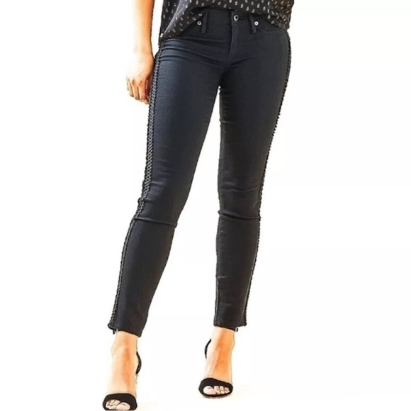 ⭐️ Lilly Pulitzer South Ocean Skinny Onyx Black Jeans Size 4 - Picture 1 of 11